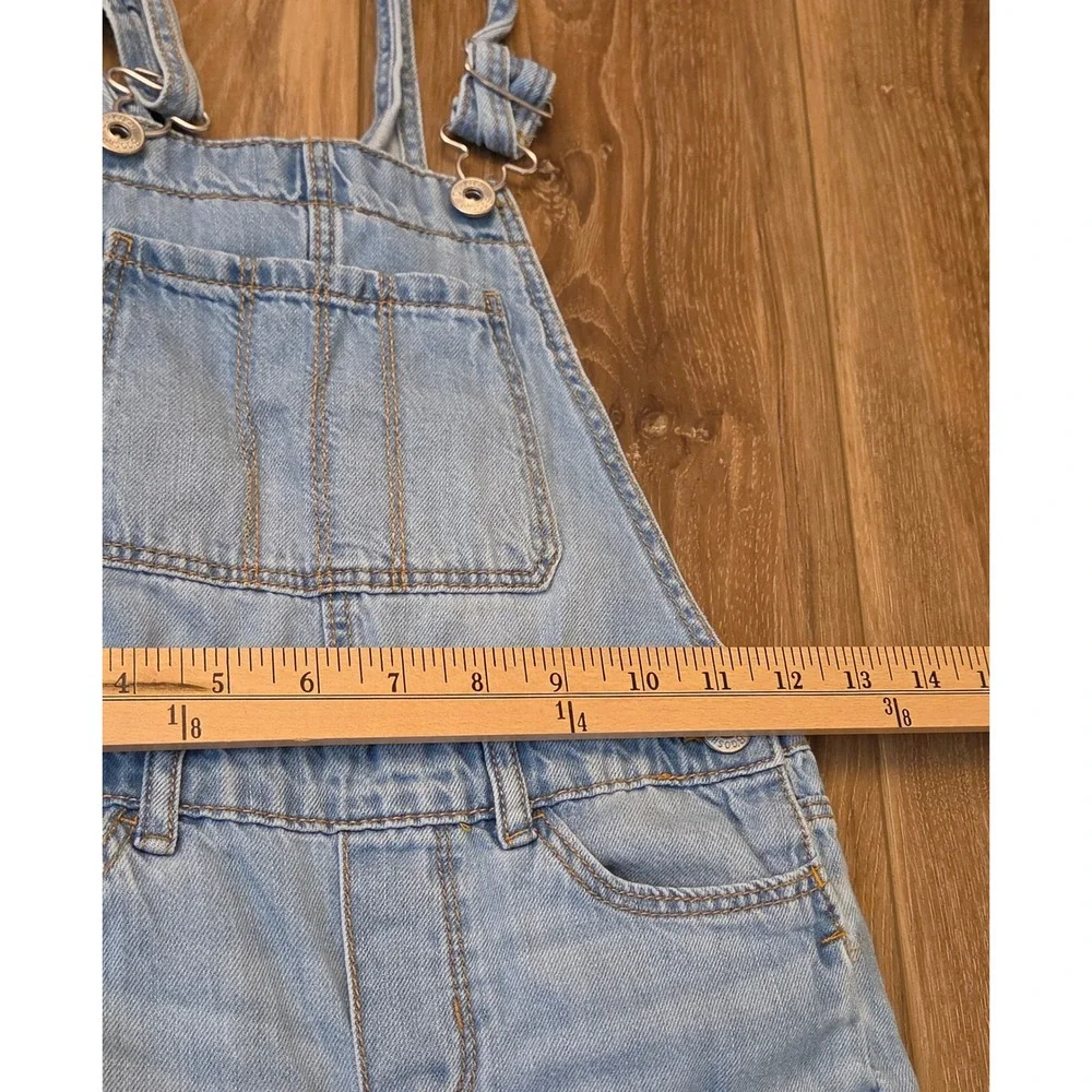 OshKosh B'gosh Denim Overalls Youth Size 7 Blue Distressed